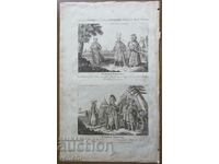 1788 - ГРАВЮРА - ТУРСКИ ОБЛЕКЛА - ОРИГИНАЛ .