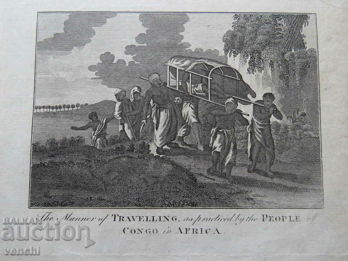 Auction 1788 - ENGRAVING - CONGO, AFRICA - ORIGINAL Auction 1788 - ENGRAVING - CONGO, AFRICA - ORIGINAL