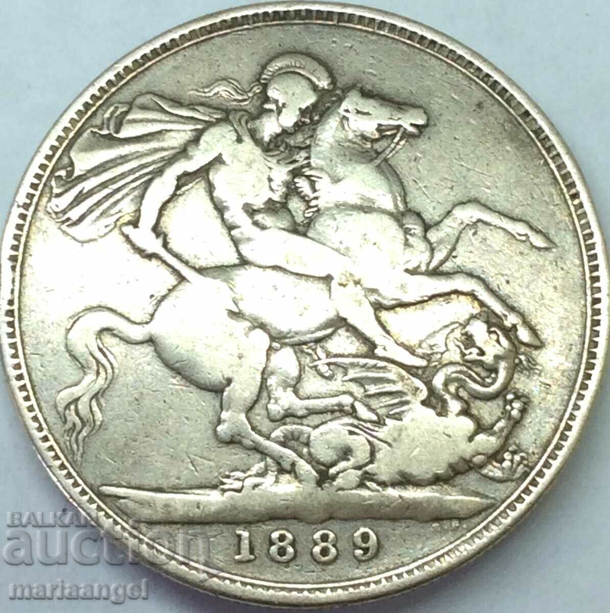 Marea Britanie 1 coroana 1889 Victoria (coroana) argint 38mm