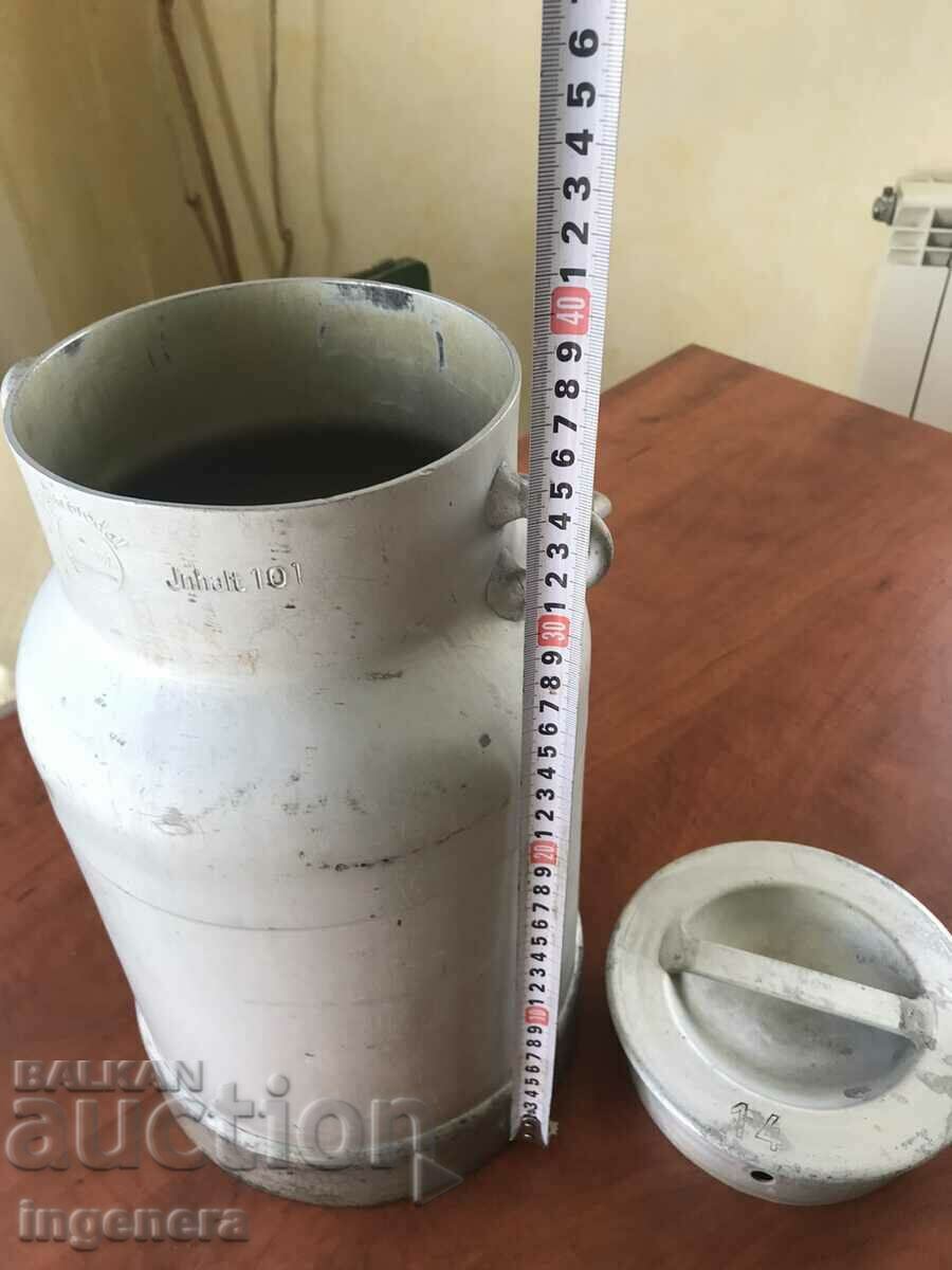 Auction GUM MILK CONTAINER ALUMINUM-10 LITERS HEALTHY Auction GUM MILK CONTAINER ALUMINUM-10 LITERS HEALTHY