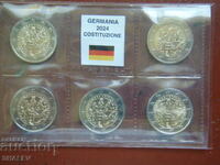 2 Euro 2024 Germany "Constitution" A,D,F,G,J Германия 2 евро