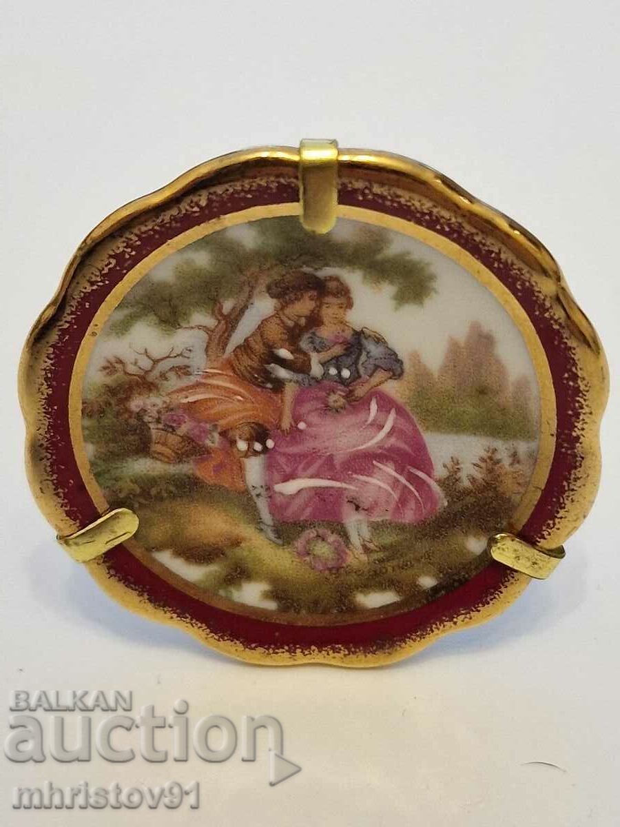 Колекцианерска порцеланова чинийка Limoges