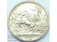 2 Lire 1915 Italia Victor Emmanuel III Argint