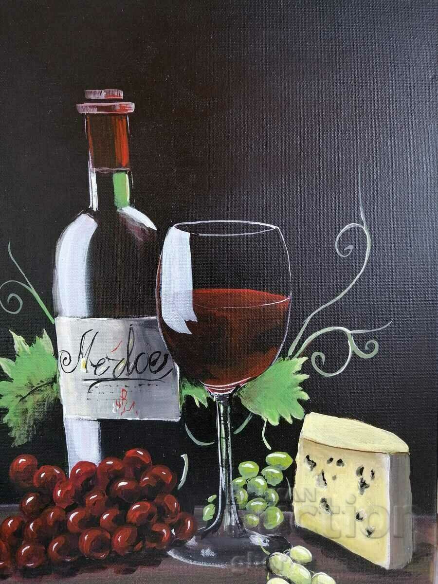 Still life painting with acrylic. Part of the "Tasty" Collection.