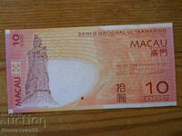 10 patacas 2013 - Macau (UNC)