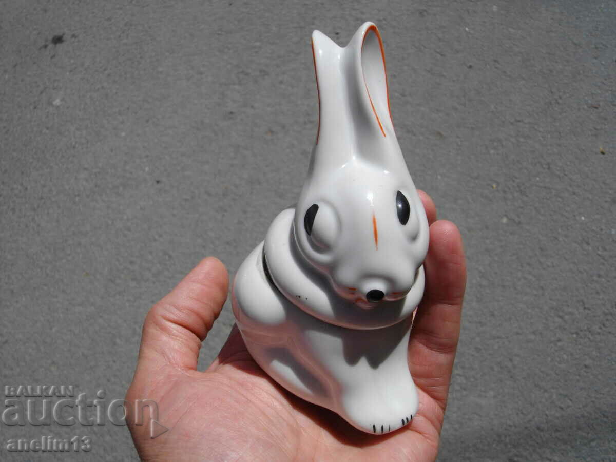 Auction OLD PORCELAIN BUNNY BOX MARKED Auction OLD PORCELAIN BUNNY BOX MARKED
