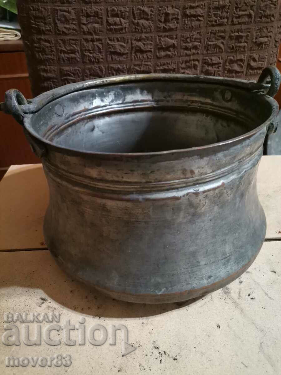 Copper cauldron. Copper.