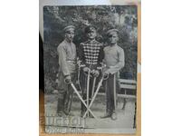 Trei gardieni bulgari Foto militară veche Sfârșitul secolului al XIX-lea
