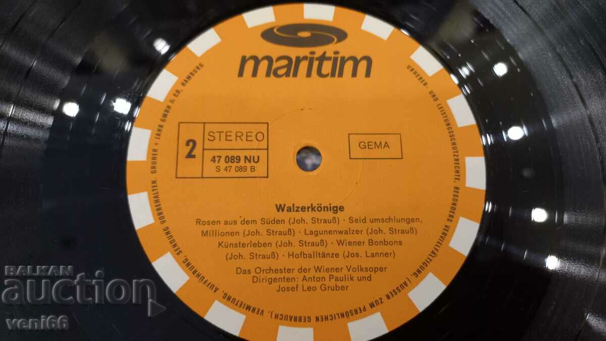 Auction Gramophone record - Johann Strauss Auction Gramophone record - Johann Strauss