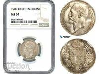 1 coroană 1900 Liechtenstein ms 64