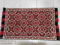Old handwoven wool wall rug 100/55 cm carpet rug