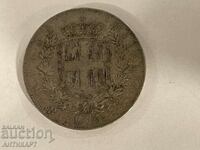 сребърна монета 5 лири Италия 1878 сребро