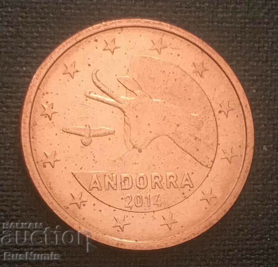Андора. 5 евроцента 2014 г. UNC.