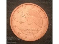 Andorra. 5 euro cents 2014 UNC.