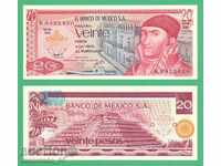 (¯`'•.¸ MEXICO 20 pesos 1977 UNC ¸.•'´¯)