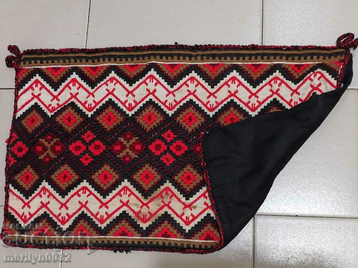 Auction  Old woven embroidered embroidered costume pillow case
