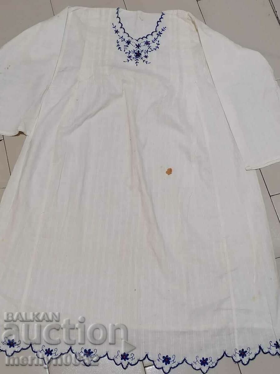 Везана риза копринен кенар носия бродерия дантела