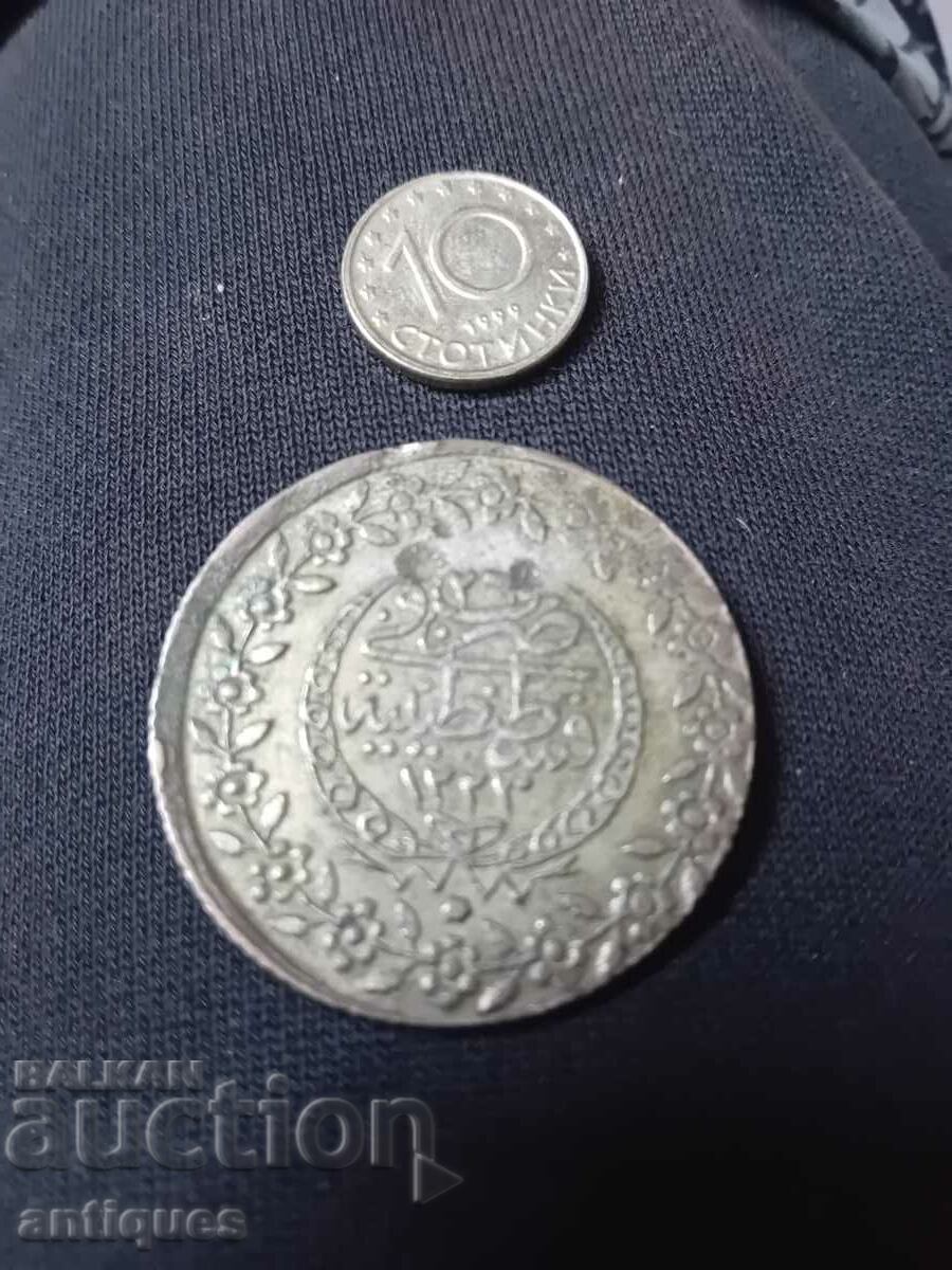 A large Turkish silver coin
