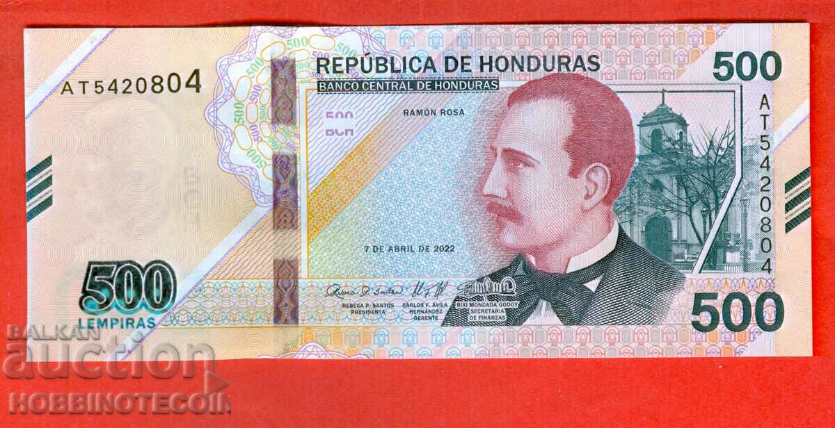 HONDURAS HONDURAS 500 Lempira issue issue 2022 NEW UNC