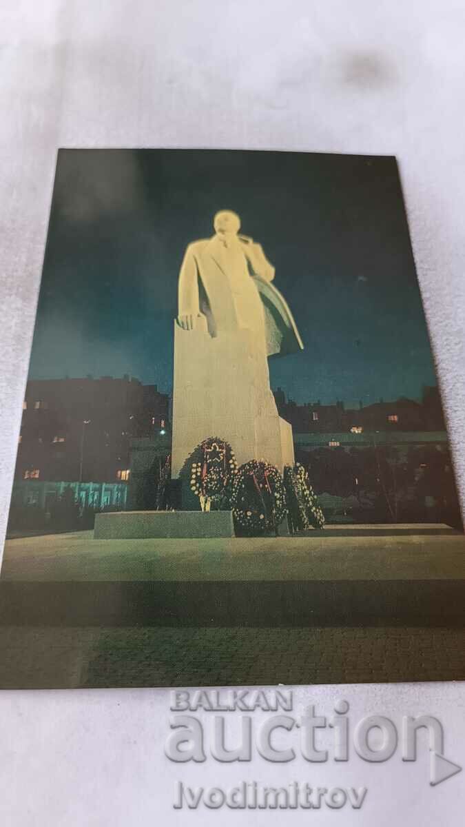 Пощенска картичка София Паметникът на В. И. Ленин