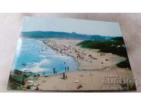 Пощенска картичка Ахтопол Плажът 1984