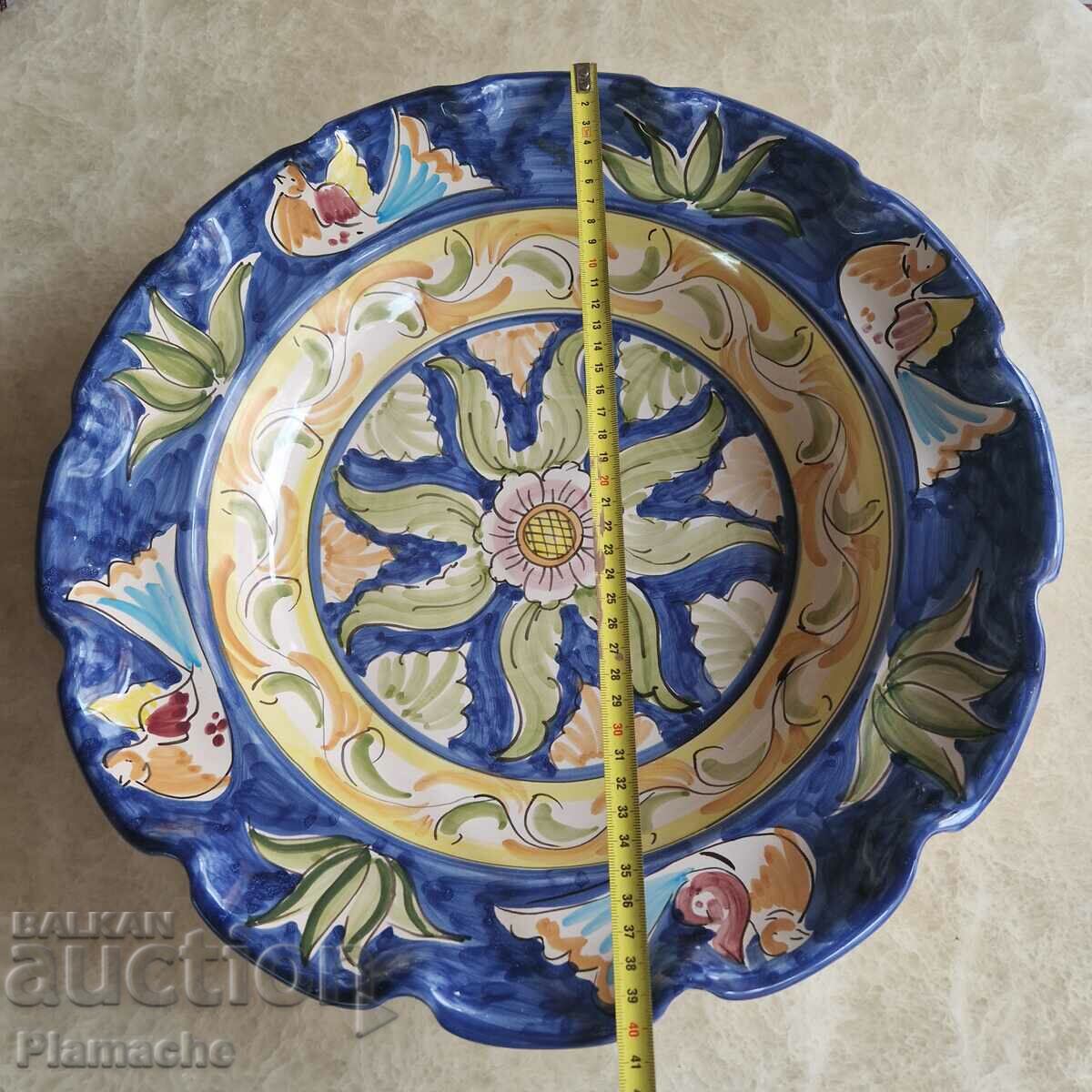 Massive ceramic plate platter