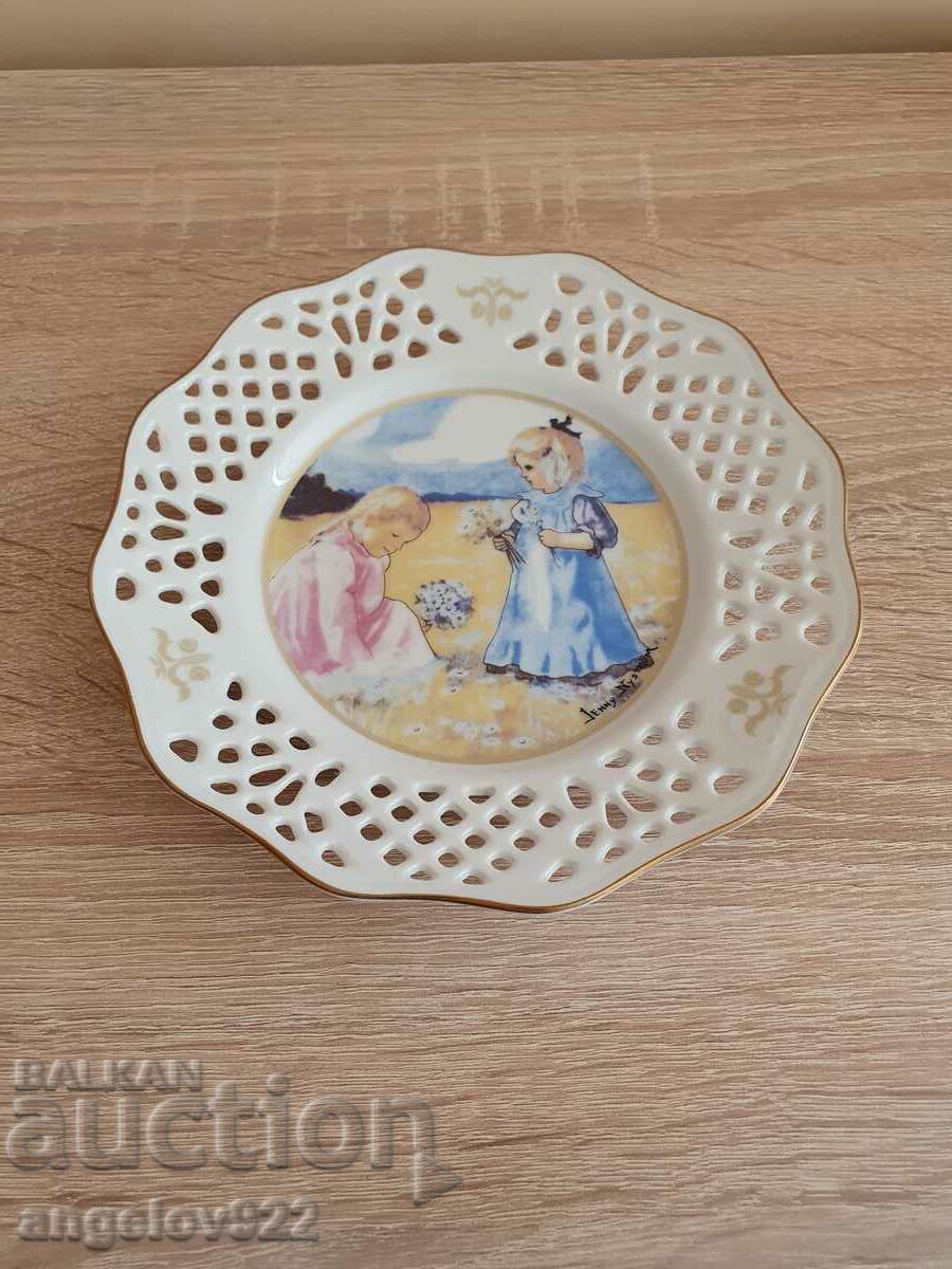 Jenny Nystroms Minne porcelain wall plate