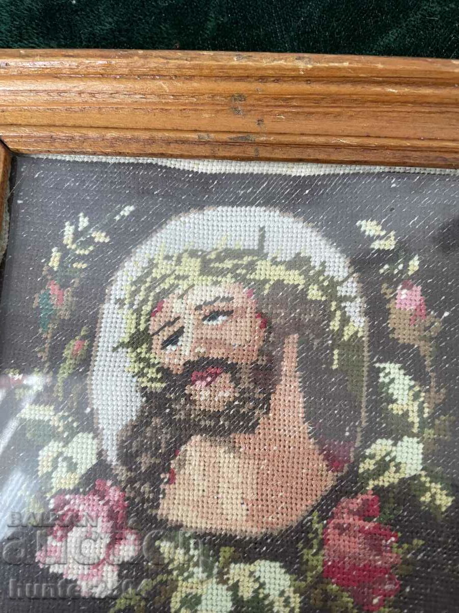 Christ tapestry-15/15 cm, frame, glass with price 34.95 BGN | € 17.87 Christ tapestry-15/15 cm, frame, glass with price 34.95 BGN | € 17.87
