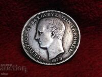 1873 GREECE 1 Drachma silver 835, coins, coins