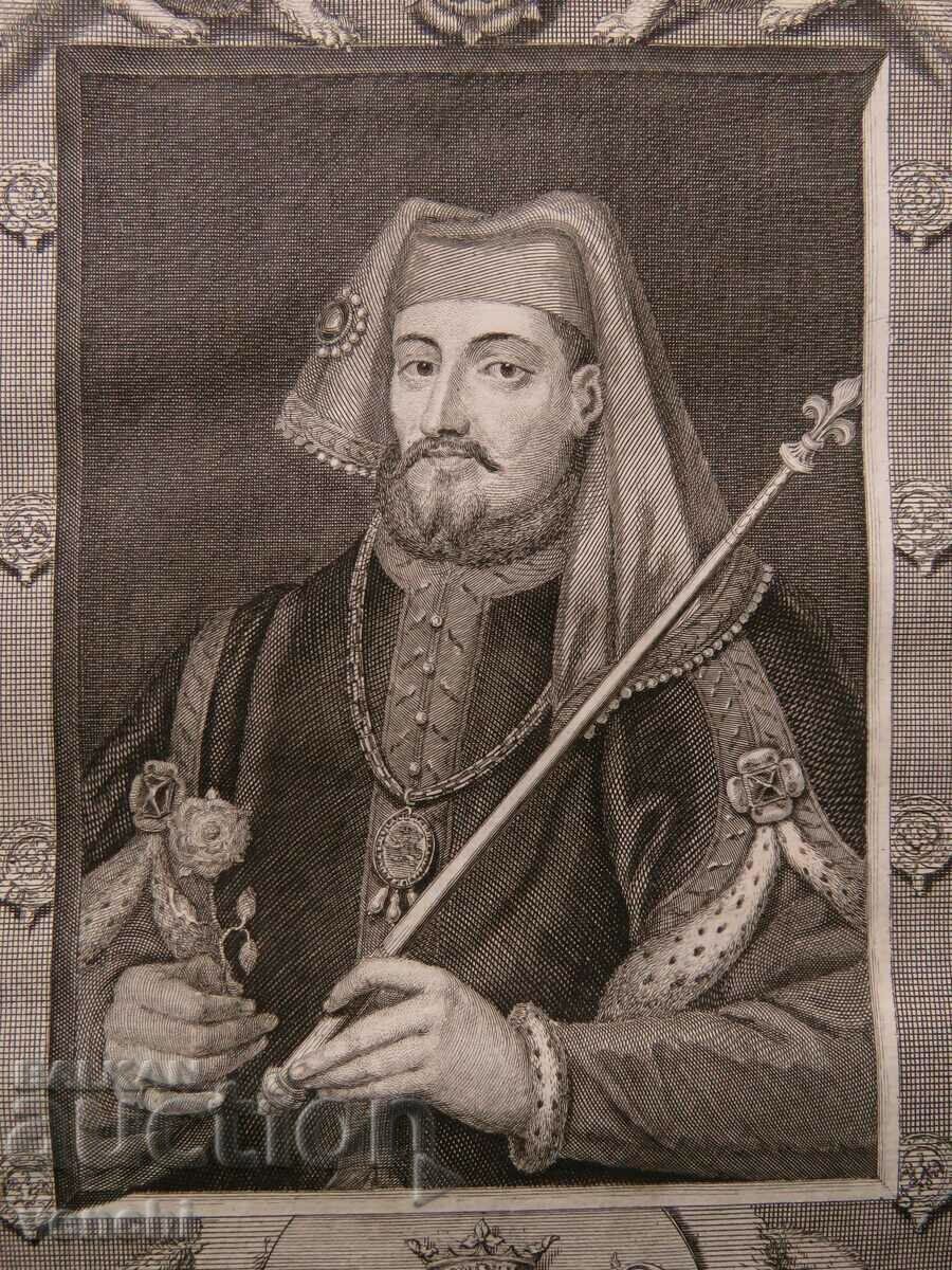 1732 - ENGRAVING - Henry IV King of England - ORIGINAL with price 59.99 BGN | € 30.67 1732 - ENGRAVING - Henry IV King of England - ORIGINAL with price 59.99 BGN | € 30.67