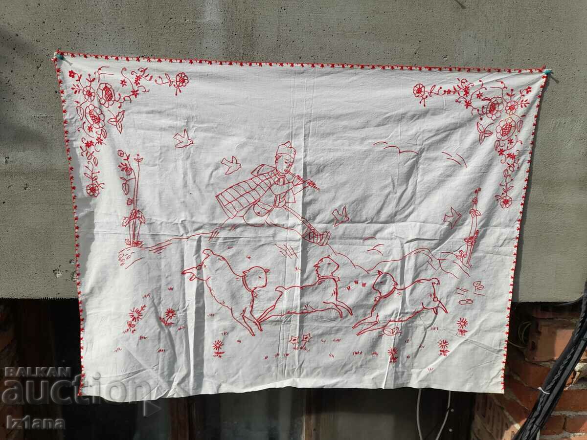 Antique embroidered carpet, wall covering with price 27.00 BGN | € 13.80 Antique embroidered carpet, wall covering with price 27.00 BGN | € 13.80