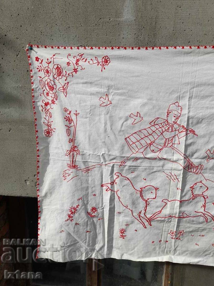 Auction Antique embroidered carpet, wall covering Auction Antique embroidered carpet, wall covering