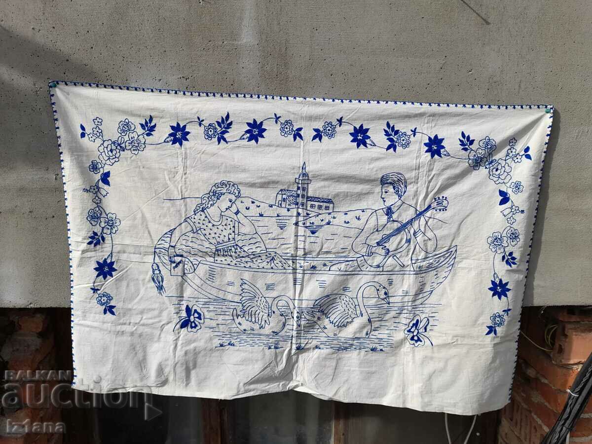 Antique embroidered carpet, wall covering with price 27.00 BGN | € 13.80 Antique embroidered carpet, wall covering with price 27.00 BGN | € 13.80