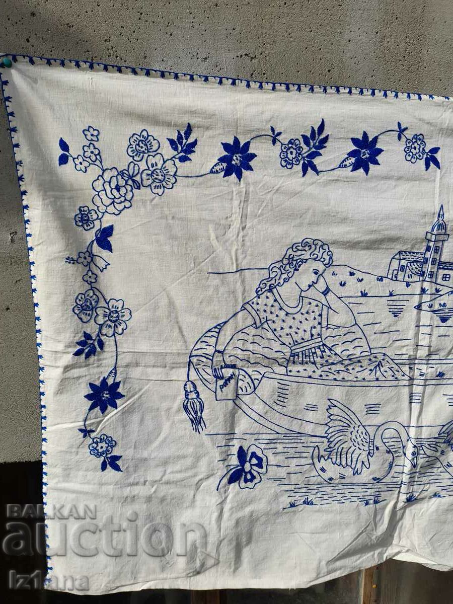 Auction Antique embroidered carpet, wall covering Auction Antique embroidered carpet, wall covering