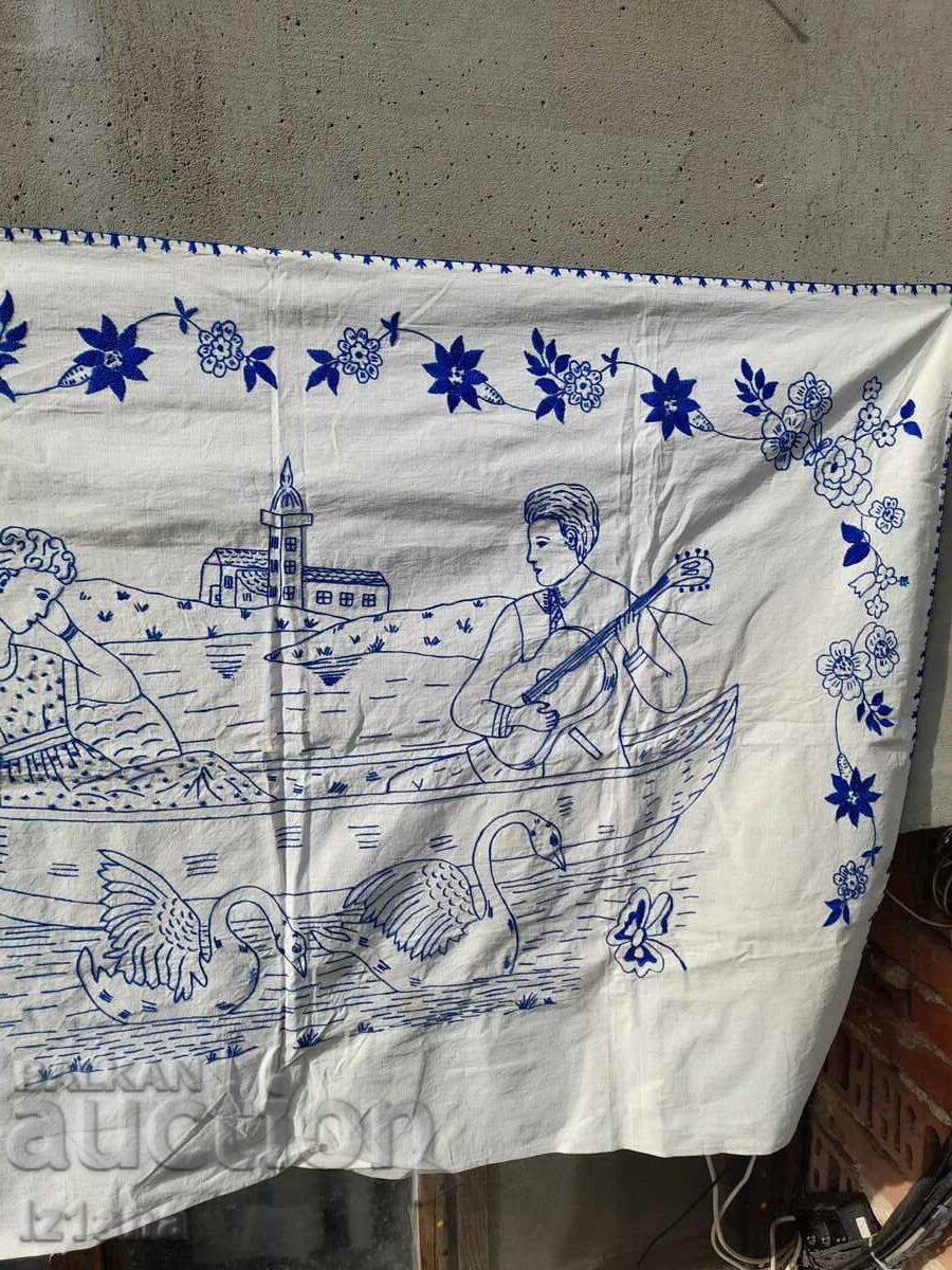 Delivery of Antique embroidered carpet, wall covering Delivery of Antique embroidered carpet, wall covering