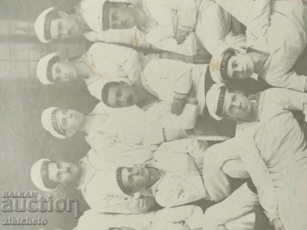 Auction Old photo cardboard Kingdom of Bulgaria - Sailors Auction Old photo cardboard Kingdom of Bulgaria - Sailors