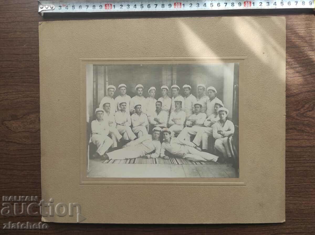 Carton foto vechi Regatul Bulgariei - Marinari