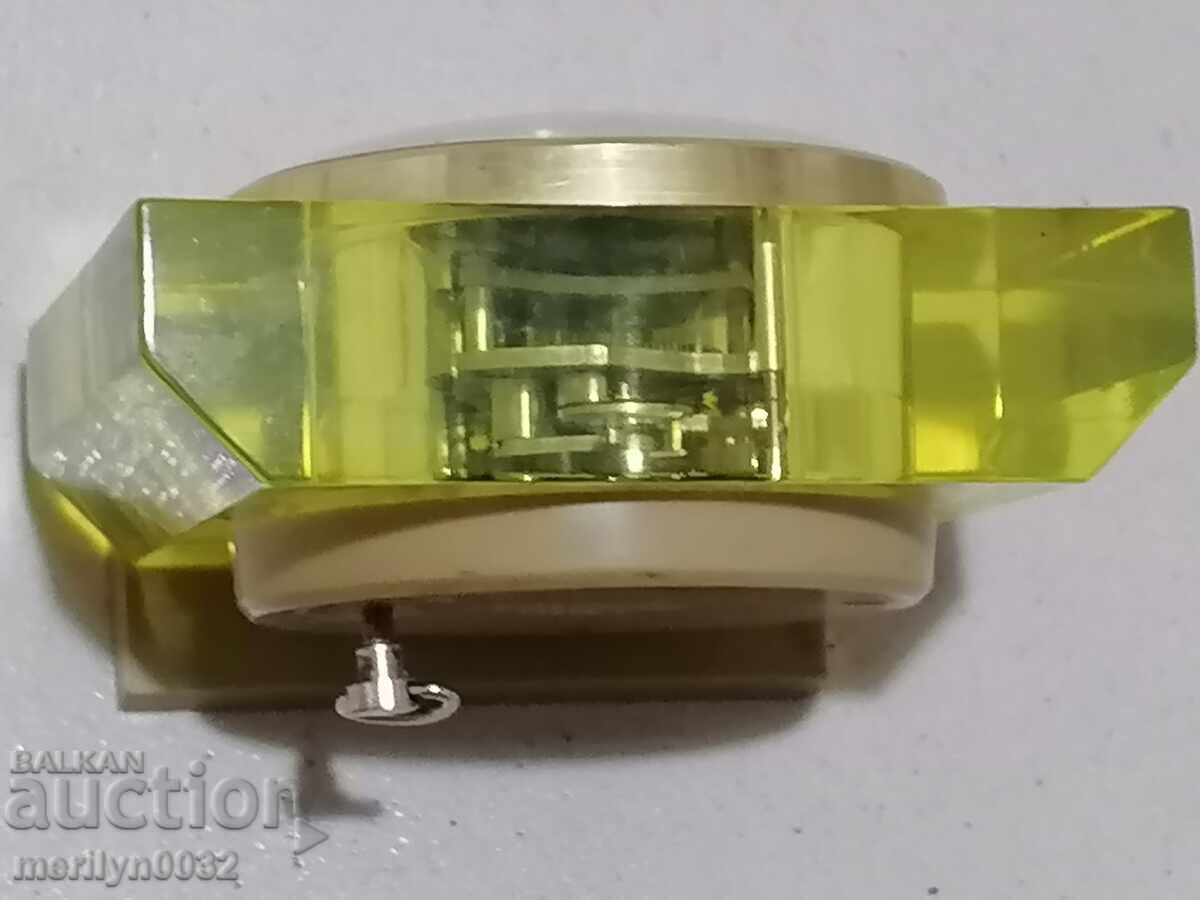 Table clock "LIGHTNING", social realism, alarm clock - 5 Table clock "LIGHTNING", social realism, alarm clock - 5