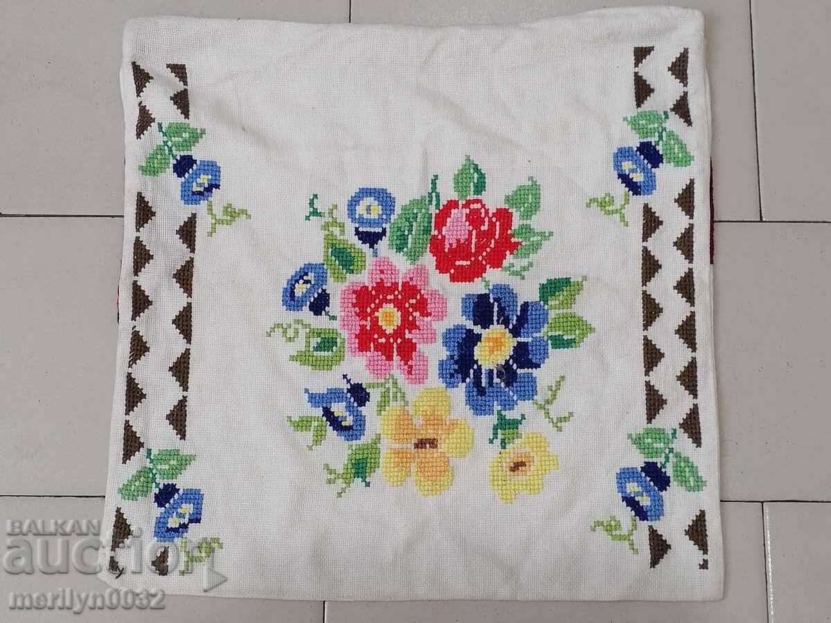 Old woven embroidered embroidered costume pillow case