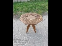 A great side table with beautiful wood carving!