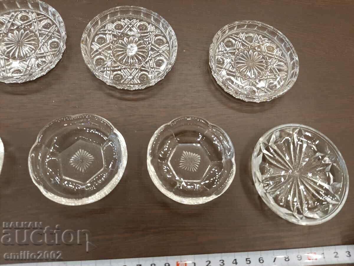 Auction Glass saucers for sweet retro soc Auction Glass saucers for sweet retro soc