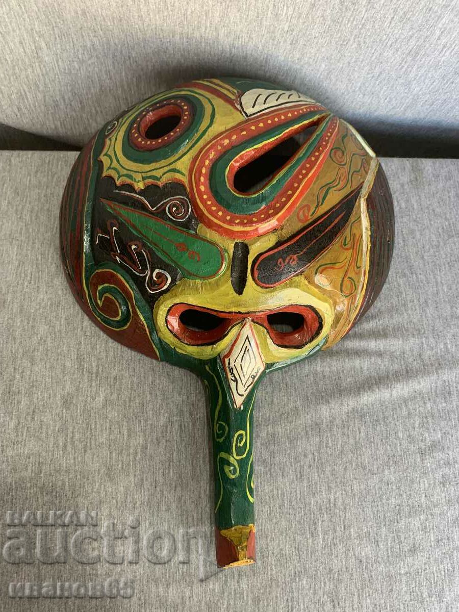 painted wooden mask