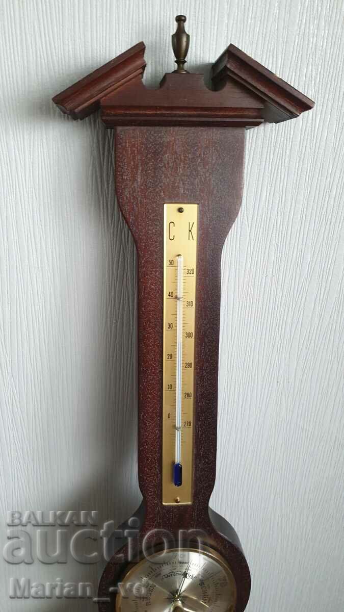 Wooden thermometer, barometer, clock and hygrometer - 5 Wooden thermometer, barometer, clock and hygrometer - 5