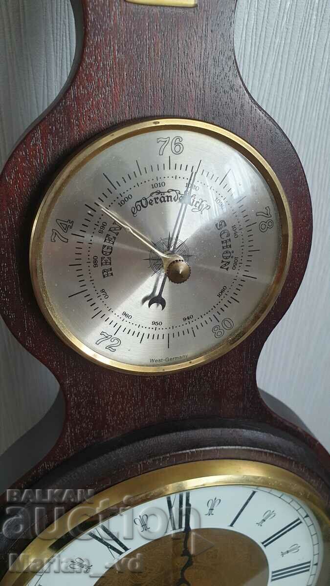 Wooden thermometer, barometer, clock and hygrometer - 6 Wooden thermometer, barometer, clock and hygrometer - 6