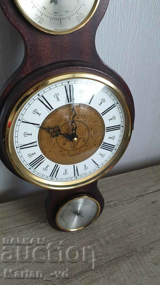 Wooden thermometer, barometer, clock and hygrometer - 7 Wooden thermometer, barometer, clock and hygrometer - 7