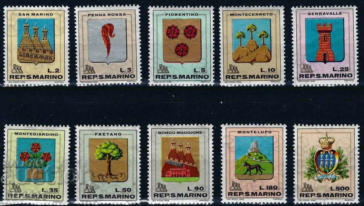 Сан Марино 1968 - гербове MNH