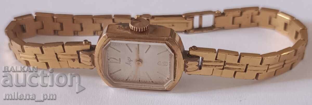 Women's gold-plated beam watch