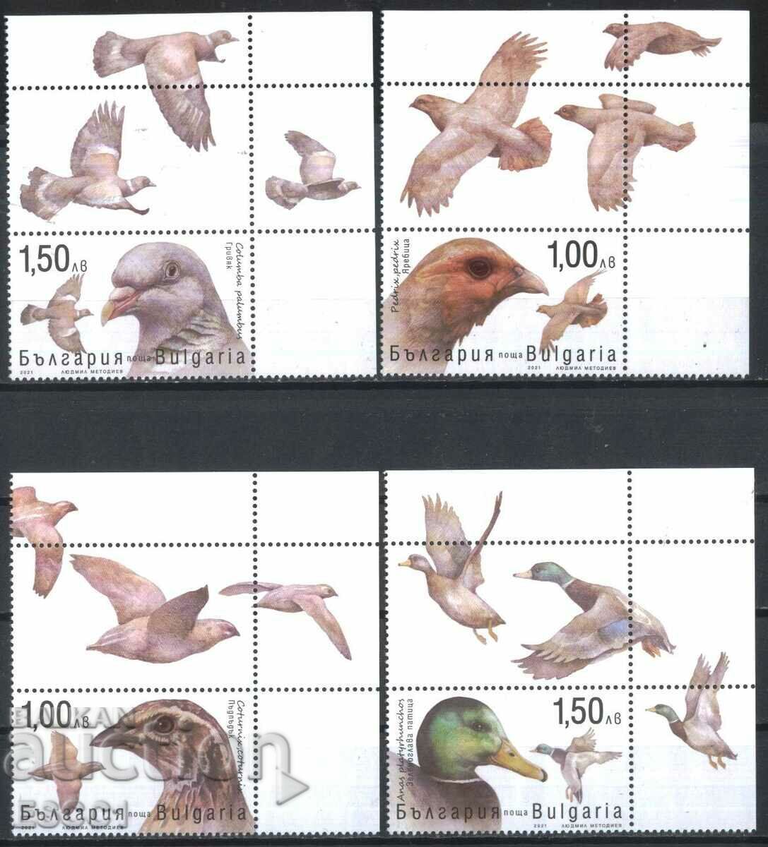 Pure stamps Game Fauna Birds 2021 from Bulgaria