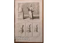 1727 - ГРАВЮРА - ПЕРСИЯ - ОРИГИНАЛ .