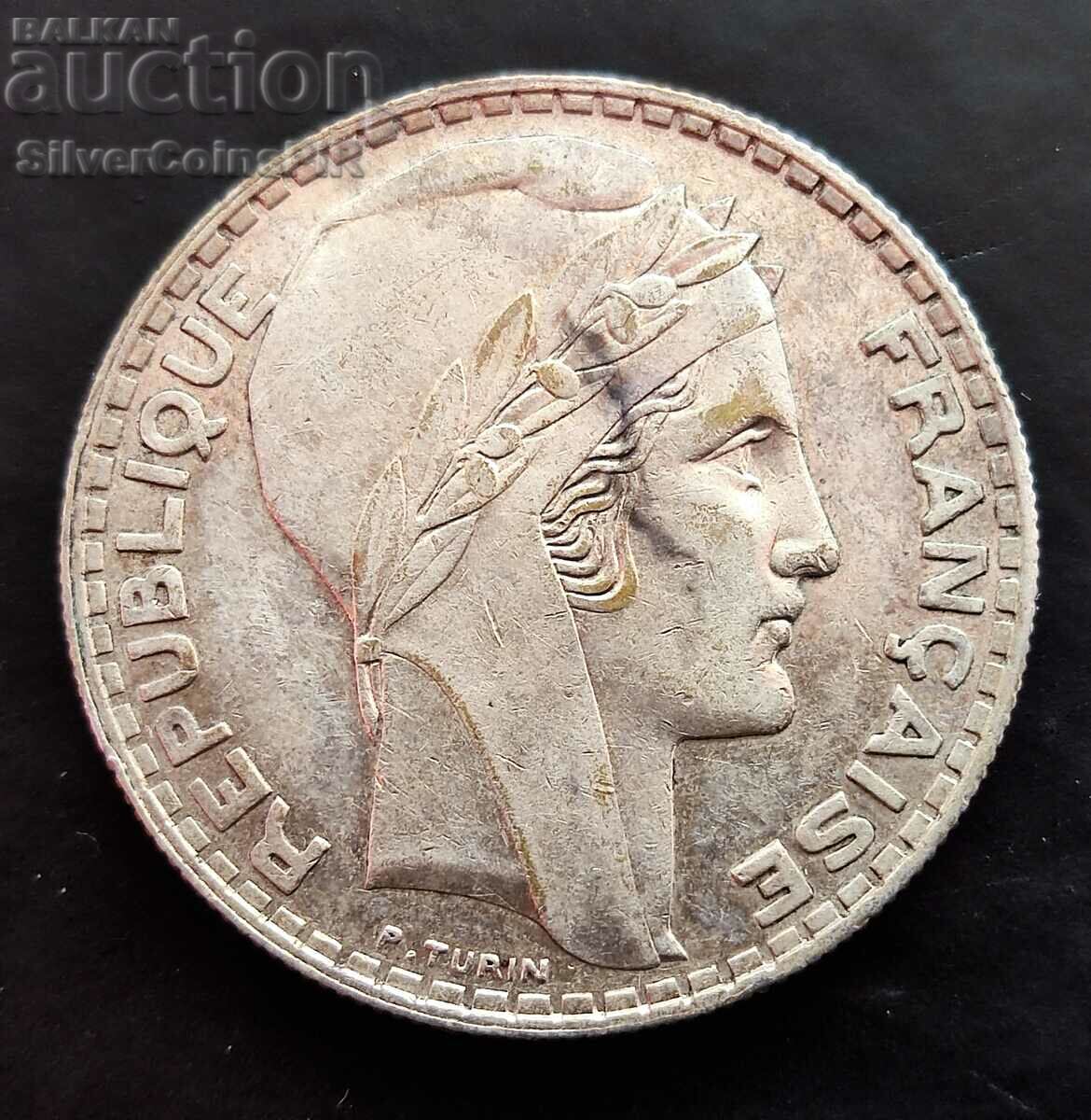 Argint 20 franci 1933 Franta